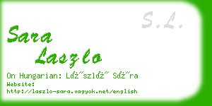 sara laszlo business card